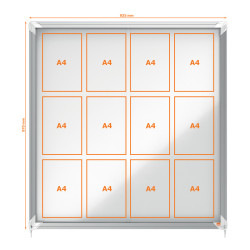 VITRINE INTERIEUR MAGNETIQUE 12 FEUILLES